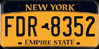 NY license plate FDR8352