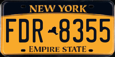 NY license plate FDR8355