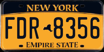 NY license plate FDR8356