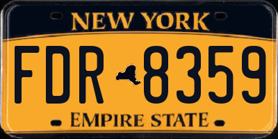 NY license plate FDR8359