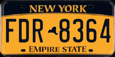 NY license plate FDR8364