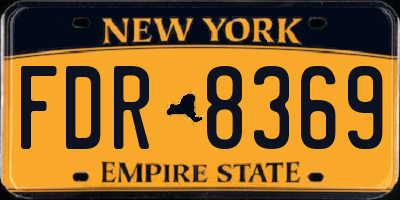 NY license plate FDR8369