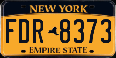 NY license plate FDR8373