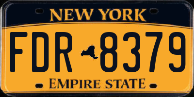 NY license plate FDR8379