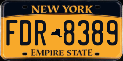 NY license plate FDR8389