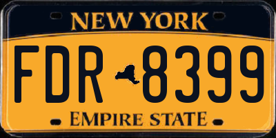 NY license plate FDR8399