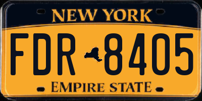 NY license plate FDR8405