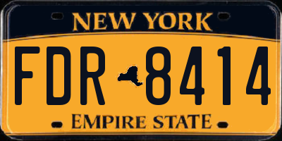 NY license plate FDR8414