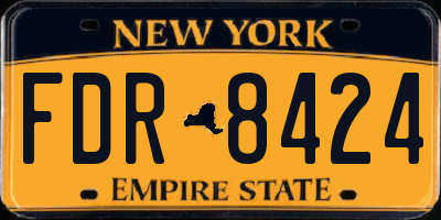 NY license plate FDR8424