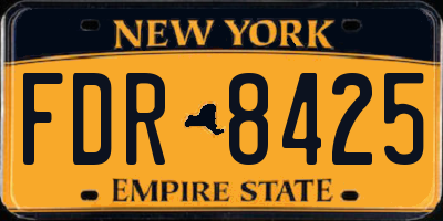 NY license plate FDR8425