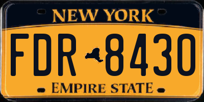 NY license plate FDR8430