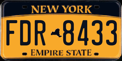NY license plate FDR8433