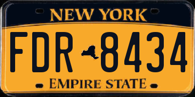 NY license plate FDR8434