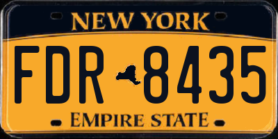 NY license plate FDR8435
