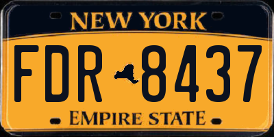 NY license plate FDR8437