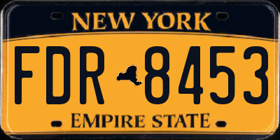 NY license plate FDR8453