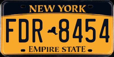 NY license plate FDR8454