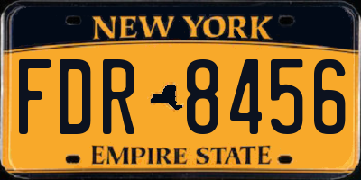 NY license plate FDR8456