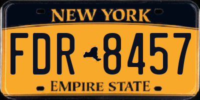 NY license plate FDR8457