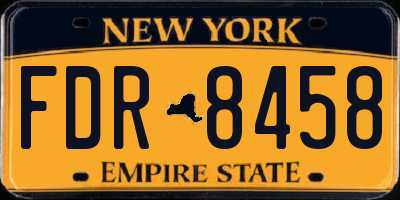 NY license plate FDR8458