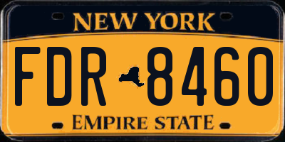 NY license plate FDR8460