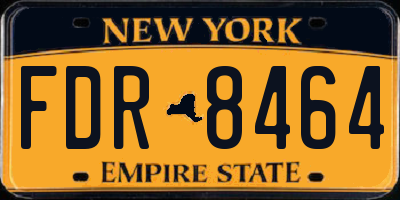 NY license plate FDR8464