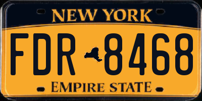 NY license plate FDR8468