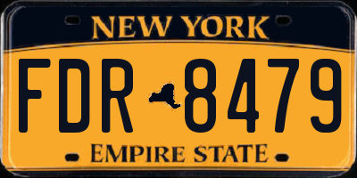 NY license plate FDR8479