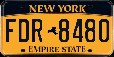 NY license plate FDR8480