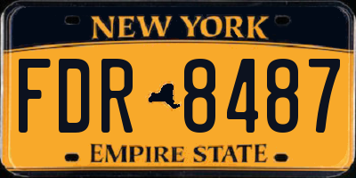 NY license plate FDR8487