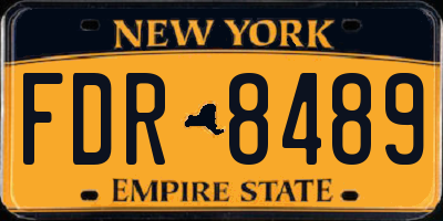 NY license plate FDR8489