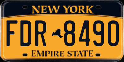 NY license plate FDR8490