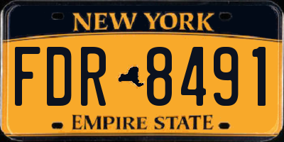 NY license plate FDR8491