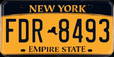 NY license plate FDR8493