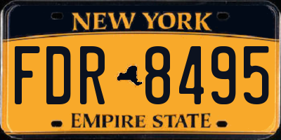 NY license plate FDR8495