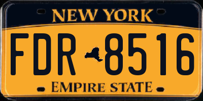 NY license plate FDR8516