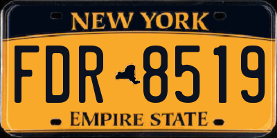 NY license plate FDR8519