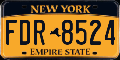 NY license plate FDR8524