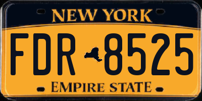 NY license plate FDR8525
