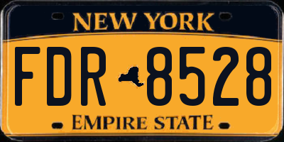 NY license plate FDR8528