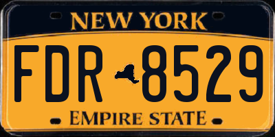 NY license plate FDR8529