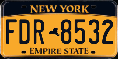 NY license plate FDR8532