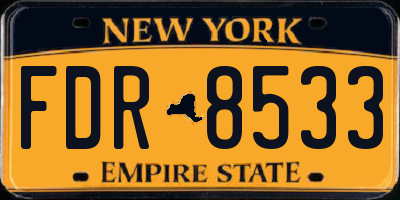 NY license plate FDR8533