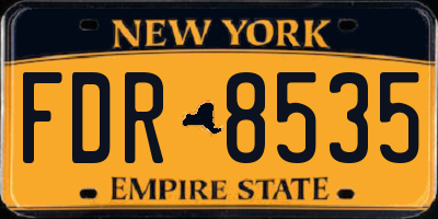 NY license plate FDR8535