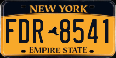 NY license plate FDR8541