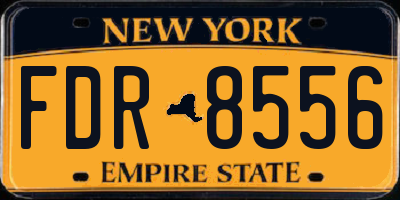 NY license plate FDR8556