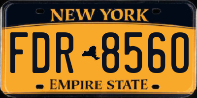 NY license plate FDR8560