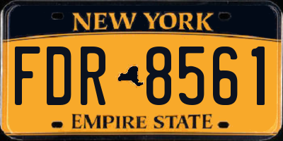 NY license plate FDR8561