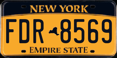 NY license plate FDR8569