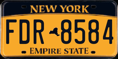 NY license plate FDR8584